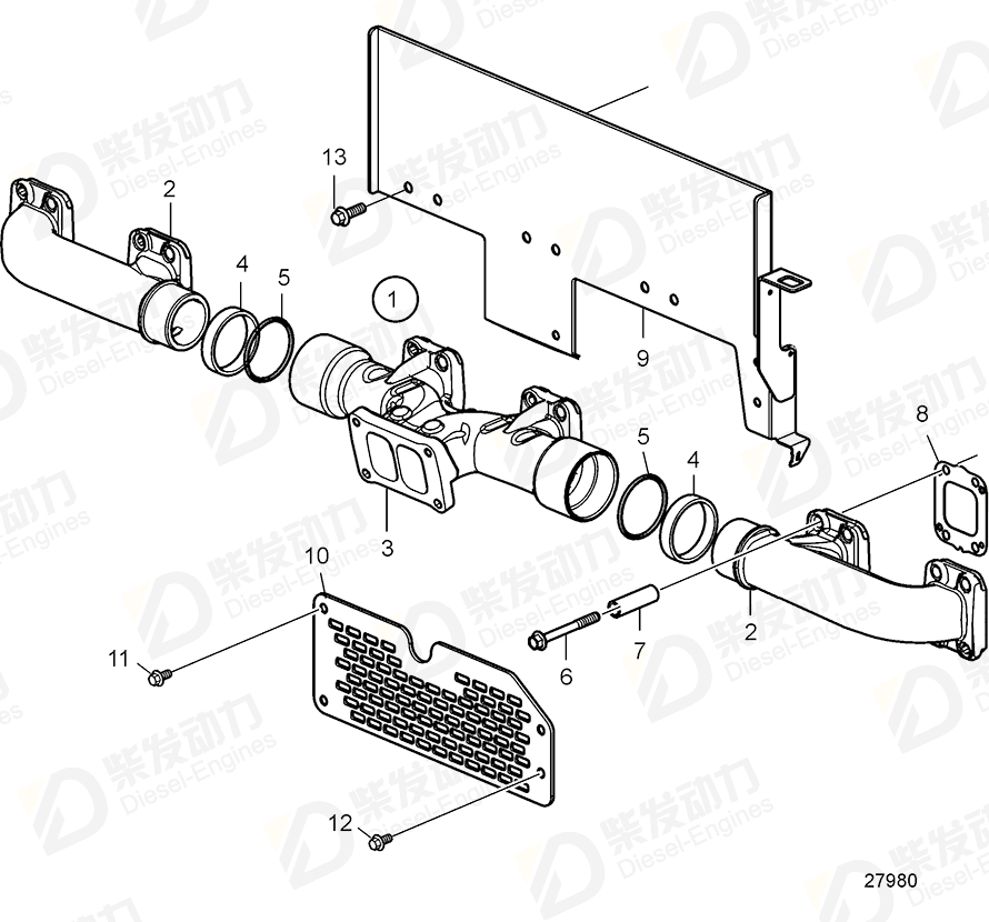 VOLVO Heat shield 22303529 Drawing